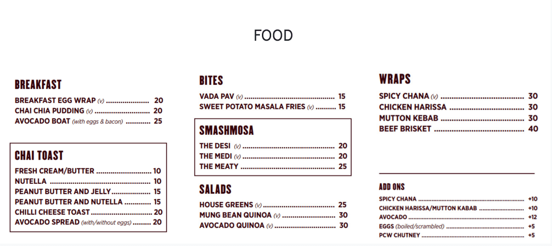 Food Menu